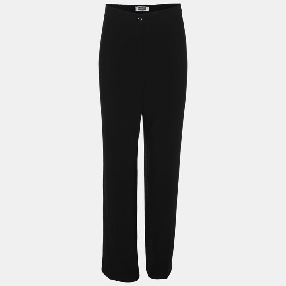 Perte By Krizia Black Stretch Crepe Pants Xl